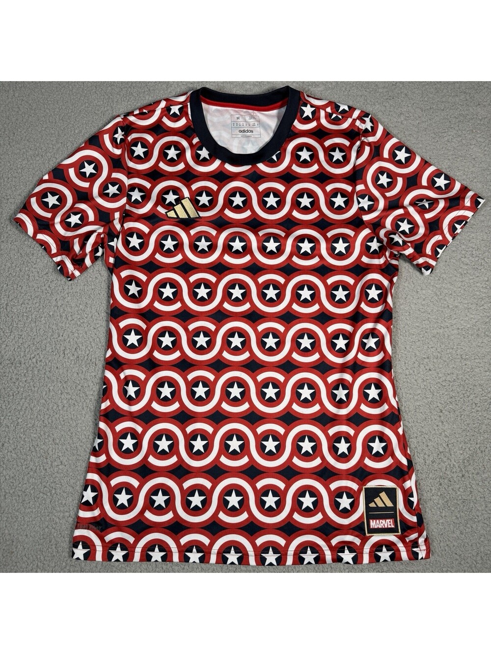 Adidas Shirt Mens Medium Captain America MLS Soccer Marvel Jersey Performance